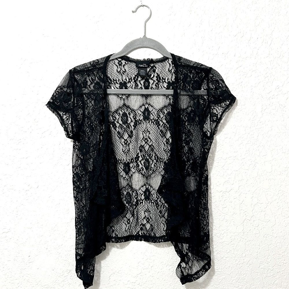 Rue21 lace cover up black top size small